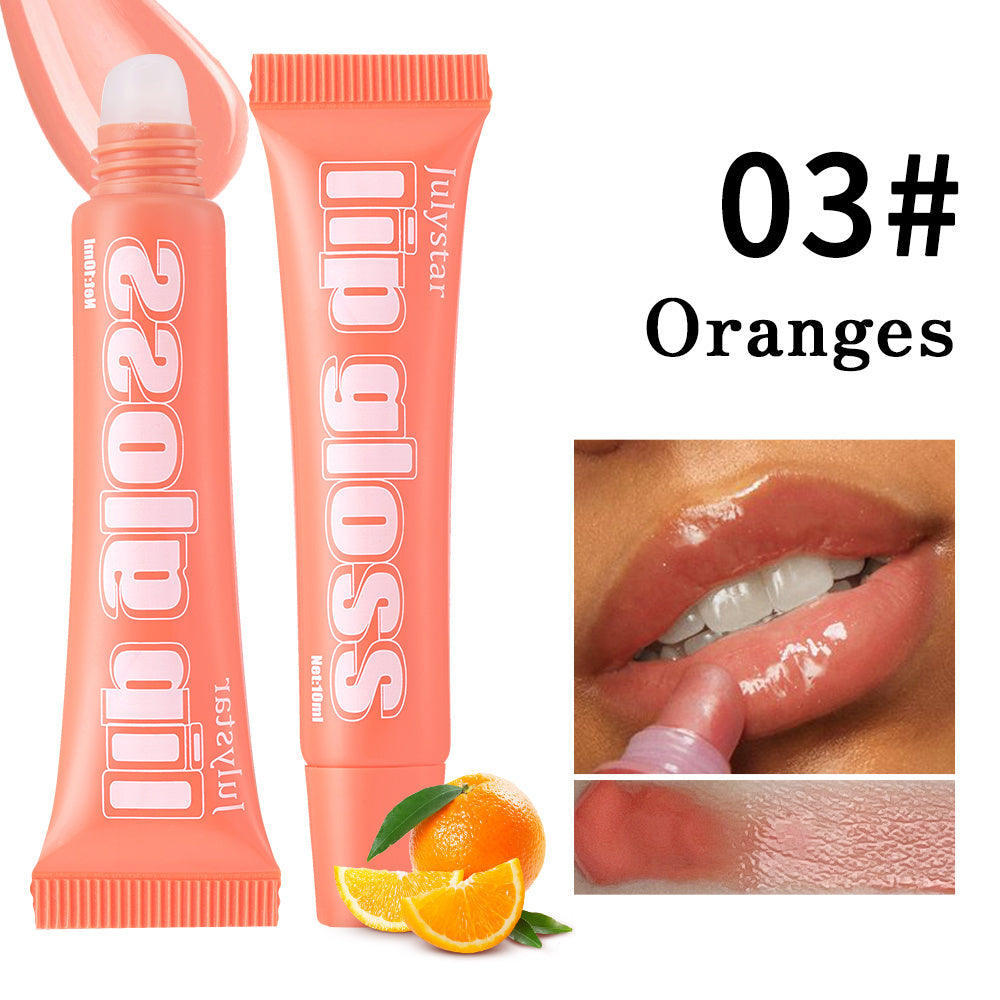 4pcs Lip Gloss Set – 8 Fruity Flavors, Hydrating & Non-Sticky, Long-Lasting Shine for Smooth, Glossy Lips