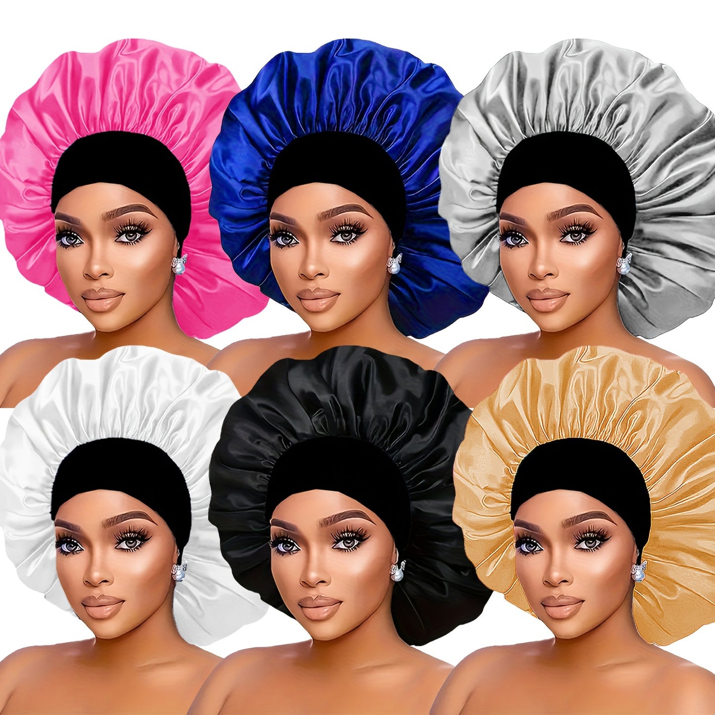 Soft Satin Sleep Bonnets for Women Silky Smooth Hair Caps with Elastic Wide Band Breathable Gentle Lining for Hair Protection Ideal for Sleeping Daily Wear