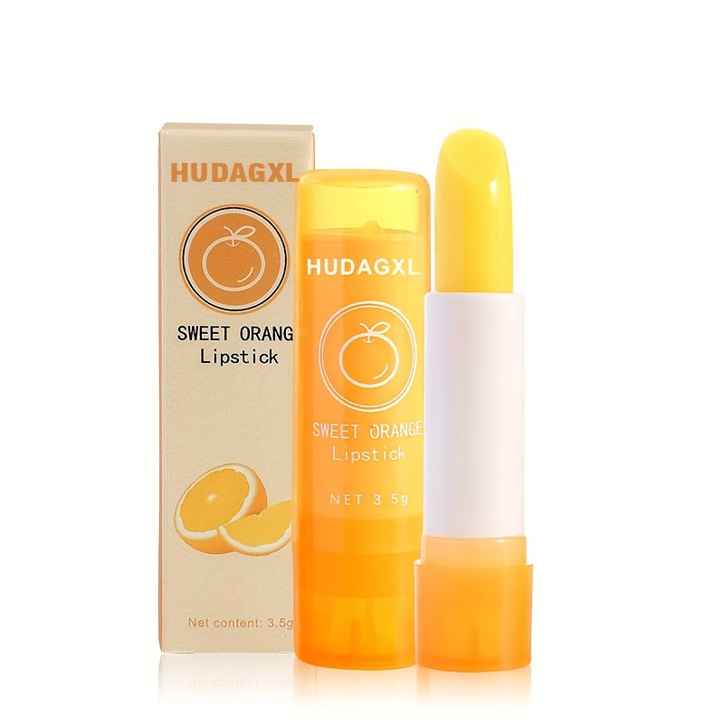 Sweet Orange Vitamin C Color-Changing Lip Balm – Moisturizing, Nourishing & Waterproof with Plant-Based Squalane