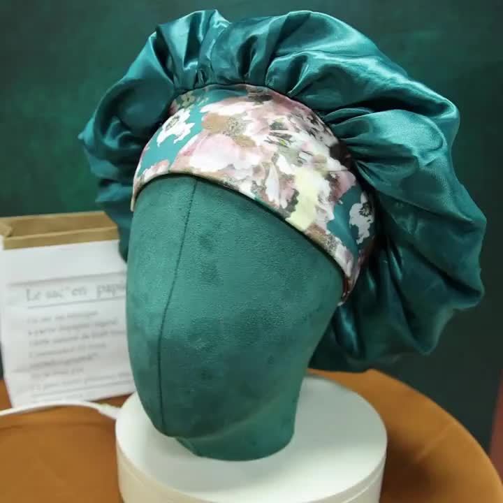 Satin Sleep Caps for Women – Soft, Breathable Hair Bonnets with Stretchy Wide Band High-Density Fabric for Curl Protection