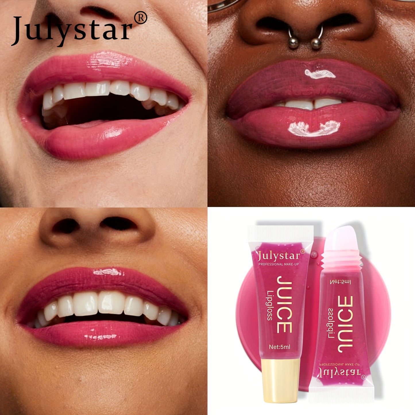 Fruit-Infused Moisturizing Lip Oil – Natural Shine, Long-Lasting Tint & Juicy Gloss Finish