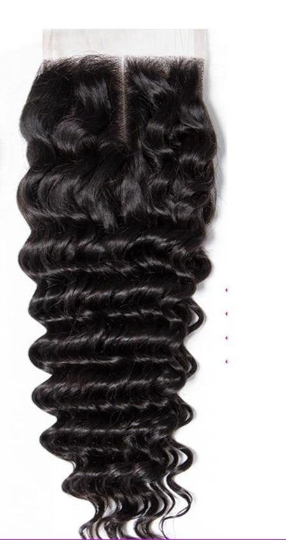 10A Grade Deep Wave 4x4 Brazilian  5x5 Lace 6x6 Closure Remy Human Hair