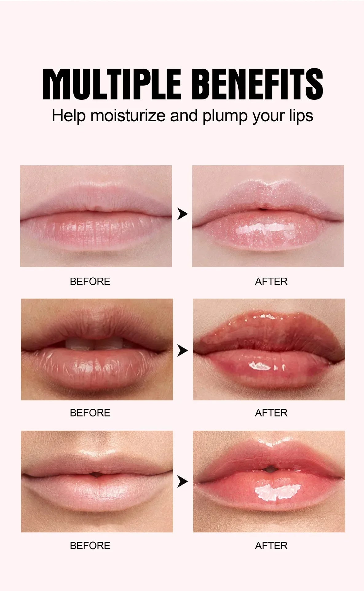 Lip Plumping Booster – Waterproof Liquid Lipstick & Gloss with Moisturizing Oil Glitter Finish