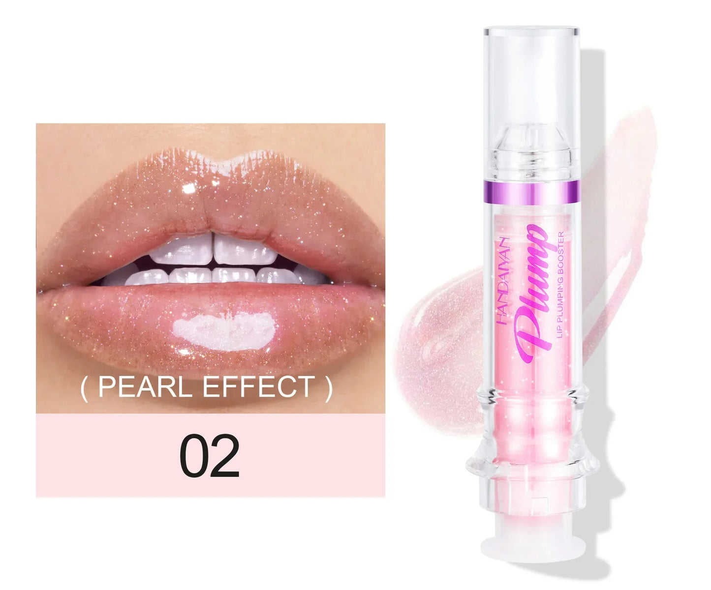 Lip Plumping Booster – Waterproof Liquid Lipstick & Gloss with Moisturizing Oil Glitter Finish