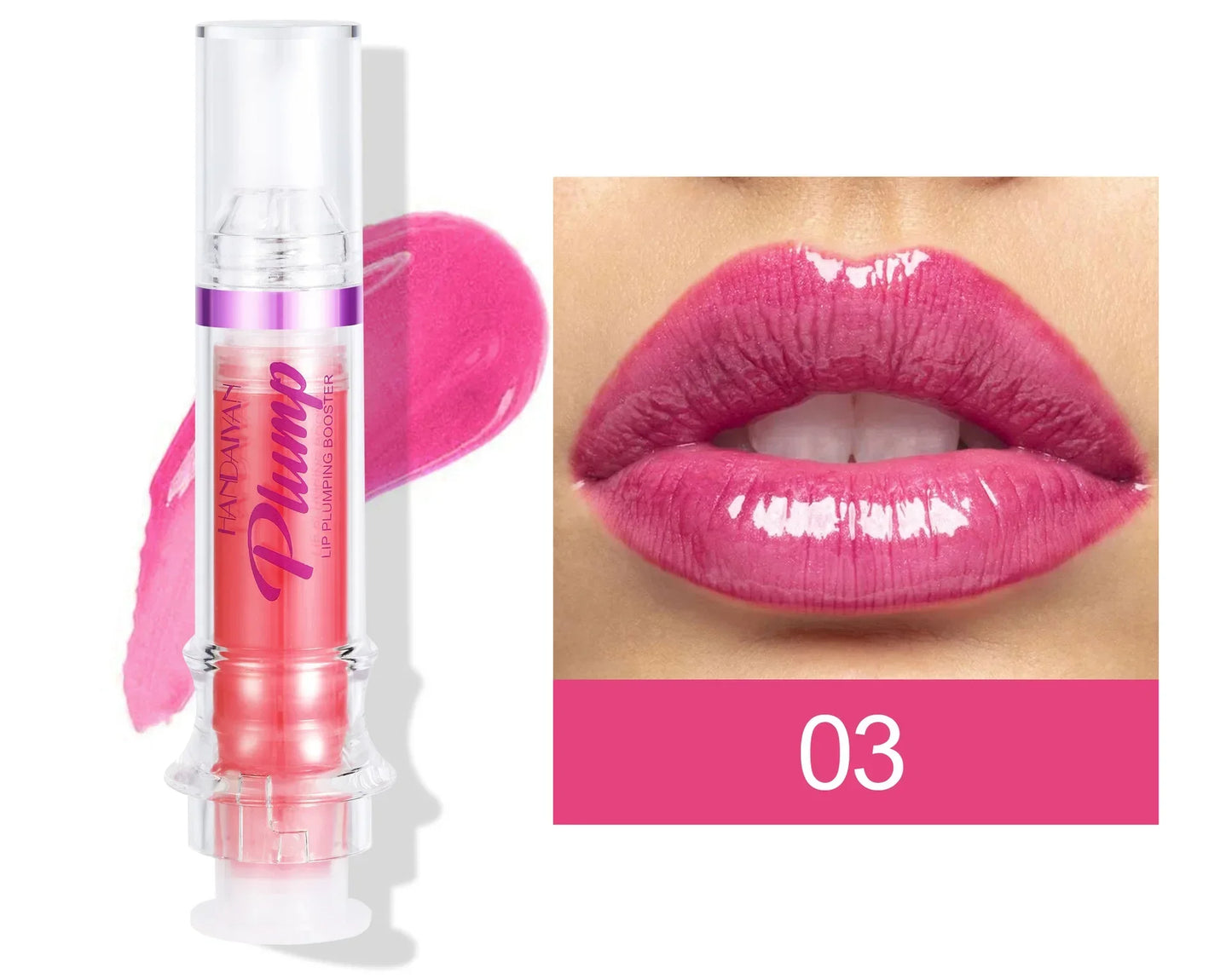 Lip Plumping Booster – Waterproof Liquid Lipstick & Gloss with Moisturizing Oil Glitter Finish