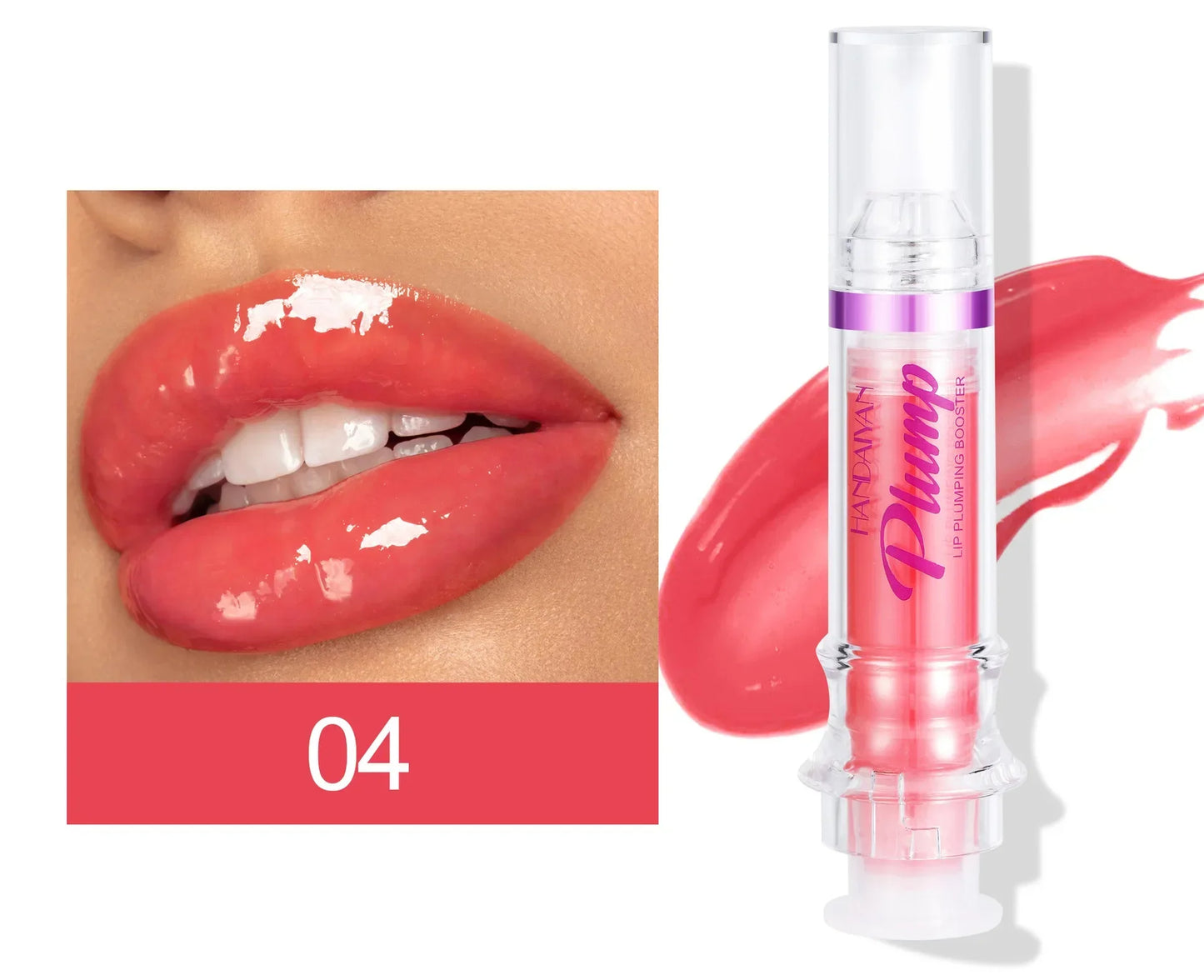 Lip Plumping Booster – Waterproof Liquid Lipstick & Gloss with Moisturizing Oil Glitter Finish