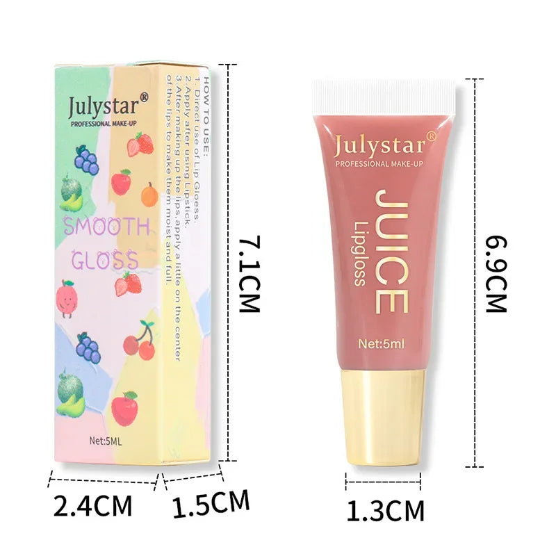 Fruit-Infused Moisturizing Lip Oil – Natural Shine, Long-Lasting Tint & Juicy Gloss Finish