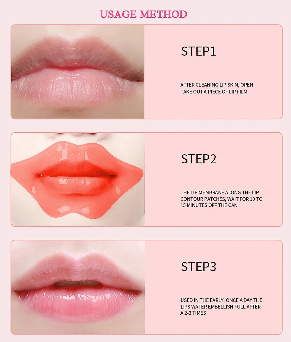 20pcs Cherry Vitamin Lip Masks – Moisturizing Lip Patches with Cherry Extract to Brighten Remove Dead Skin & Improve Dry Lips Gift for Women