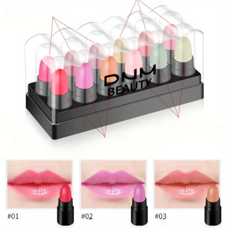 12-Color Eyeshadow Stick Set – Long-Lasting Cream Sticks with Glitter & Matte Finishes in Black, Gray & Mixed Shades