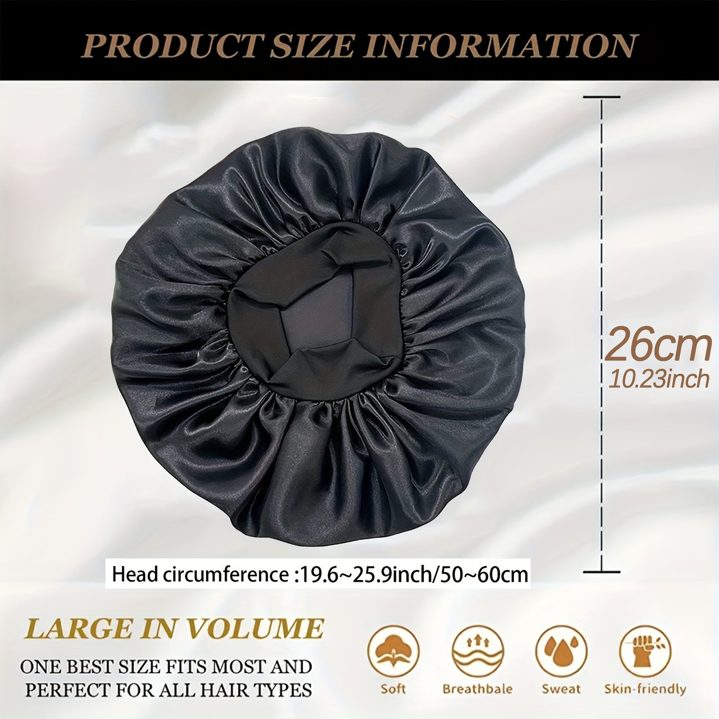 Soft Satin Sleep Bonnets for Women Silky Smooth Hair Caps with Elastic Wide Band Breathable Gentle Lining for Hair Protection Ideal for Sleeping Daily Wear