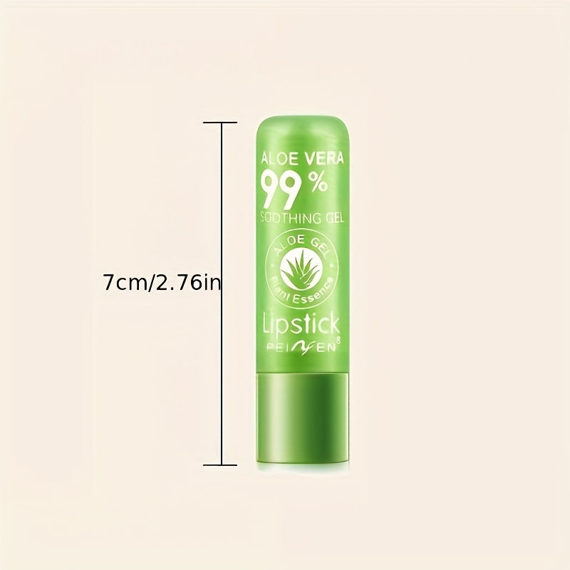 Color-Changing Aloe Lipstick – Long-Lasting, Moisturizing Green-to-Pink Magic Lipstick
