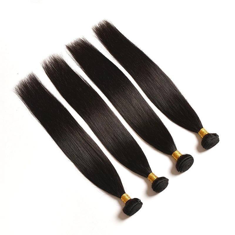 BeuMax 10A Grade 3/4 Straight Hair Bundles with 4x4 Closure Brazilian