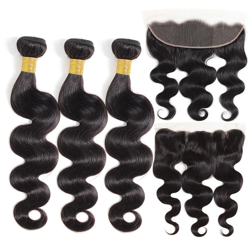 BeuMax 10A Grade 3/4 Body Wave bundles with 13x4 Frontal