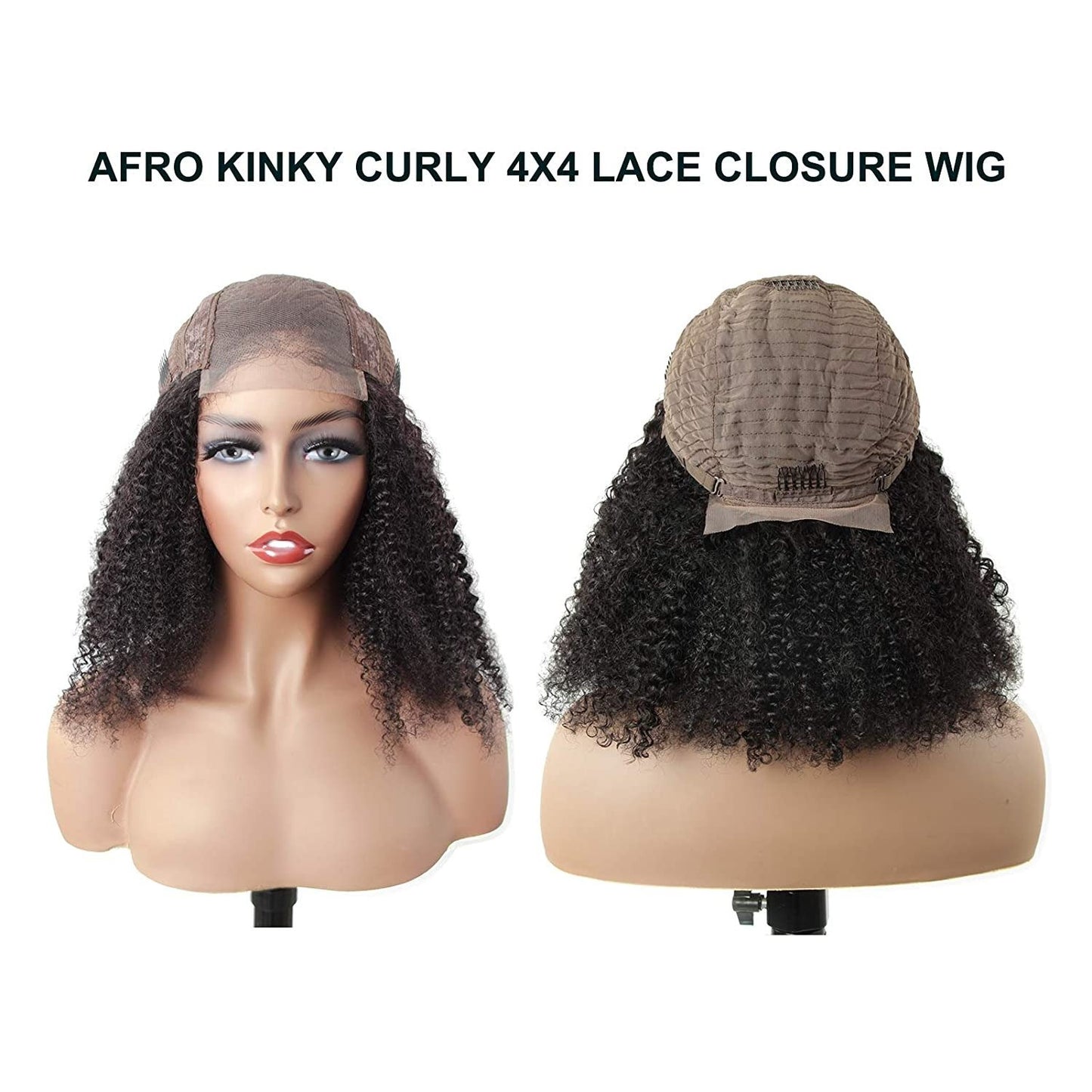 BeuMax 4x4 Afro Kinky Curly 5x5 Lace Closure wig 6x6 Human Hair Wigs
