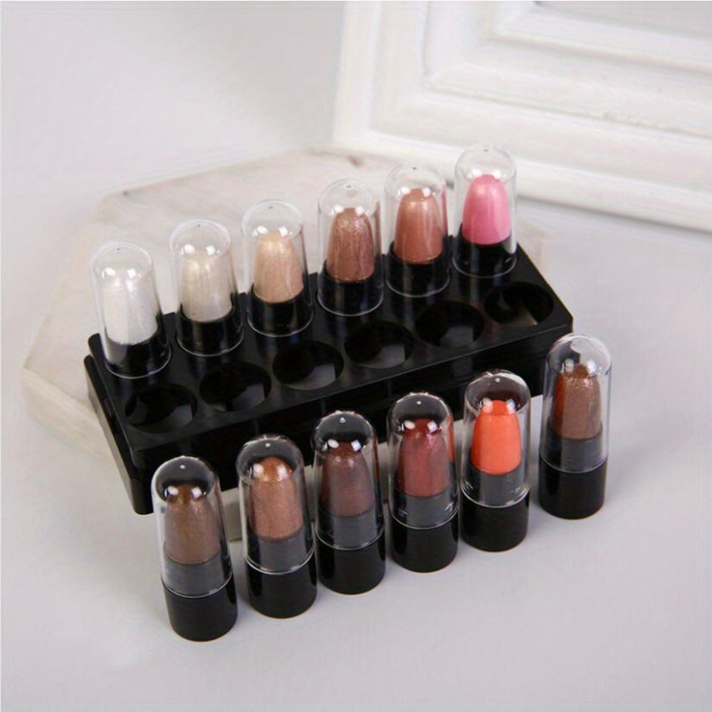 12-Color Waterproof Eyeshadow Stick Set – Shimmer, Glitter & Highlighter Pens