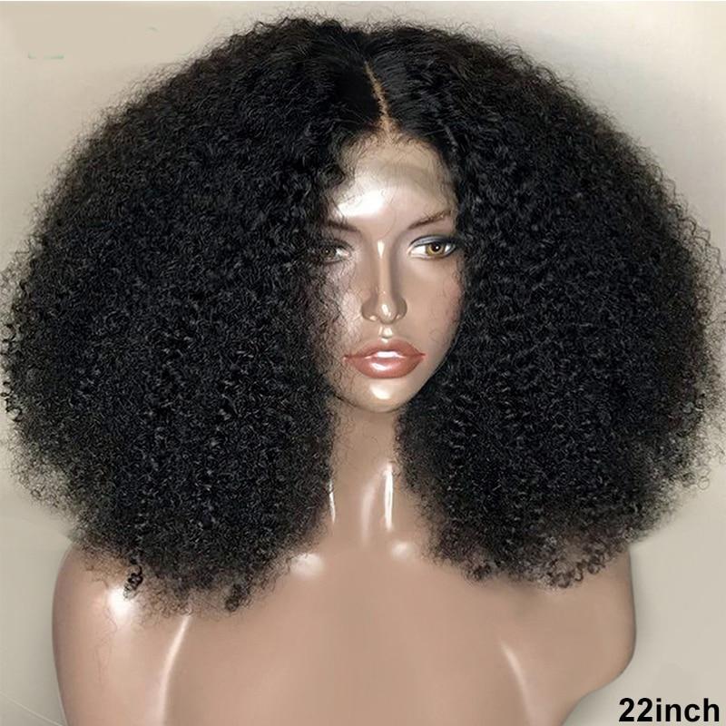 BeuMax Brazilian 13x4 Afro Kinky Curly Lace Front Human Hair Wigs