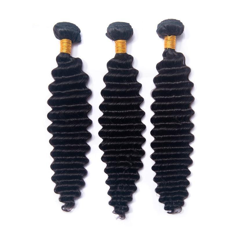 10A Grade 1/3/4 Loose Deep Wave Weave Brazilian Human Hair Extension Bundles