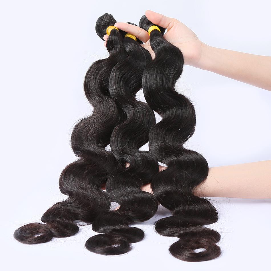 10A Grade Body Wave 3/4 Human Hair Bundles with 4x4 Closure 13x4 front