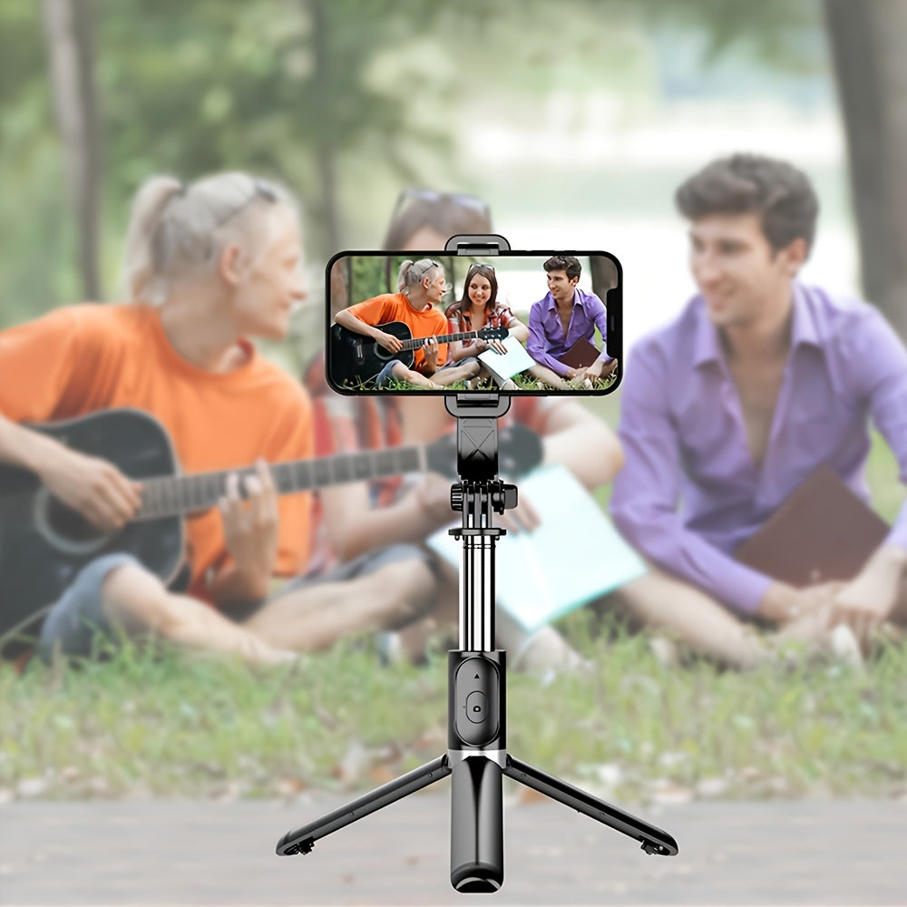 40-Inch Telescopic Selfie Stick Tripod – 360° Rotation, Wireless Remote & Floor-Standing Stand for iPhone/Android, Vlogging & Live Streaming