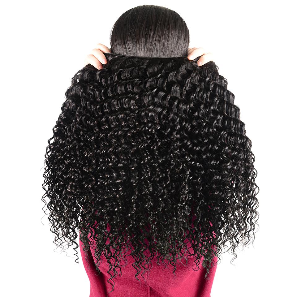 BeuMax 10A Grade 3/4 Kinky Curl bundles with 13x4 Frontal