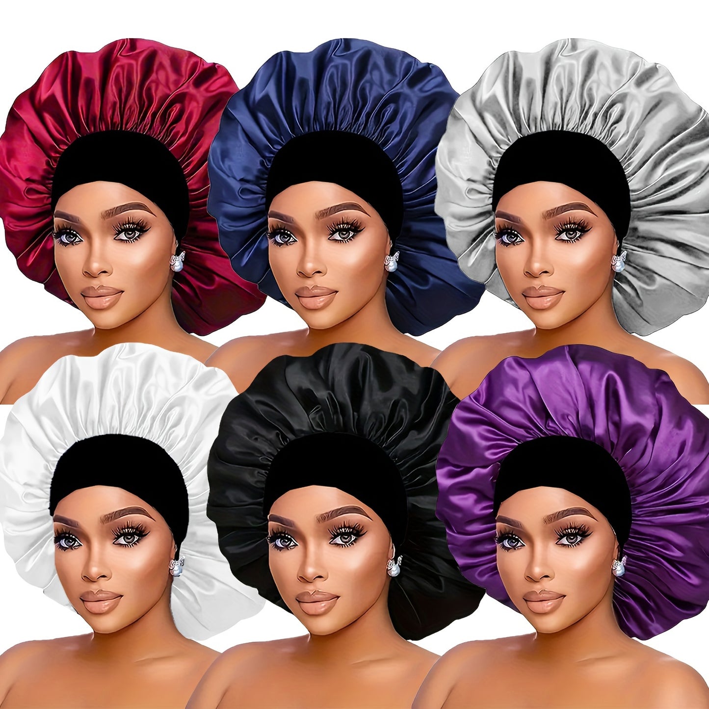 Soft Satin Sleep Bonnets for Women Silky Smooth Hair Caps with Elastic Wide Band Breathable Gentle Lining for Hair Protection Ideal for Sleeping Daily Wear
