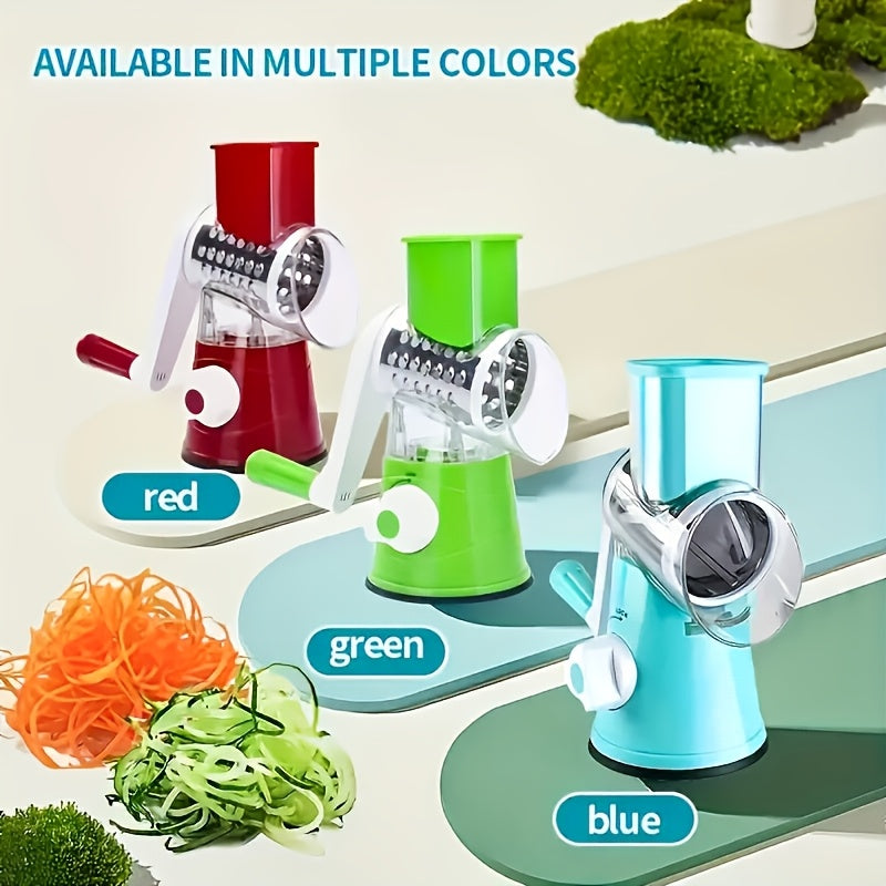 Manual Multi-Functional Drum Slicer – Desktop Kitchen Tool for Slicing Cheese, Vegetables & Fruits with Ease