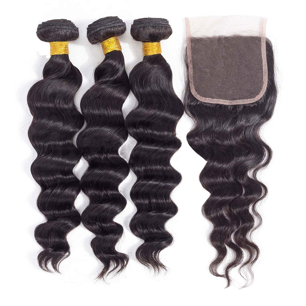 10A Grade 3/4 Loose Body Wave bundles with 4x4 Closures &13x4 Frontal