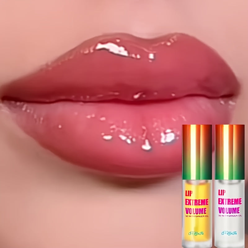 Instant Lip Enhancement Essence 2pcs- Lasting Fullness Thickening Moisturizing Oil for All Skin Types Plumps and Smoothens Lips