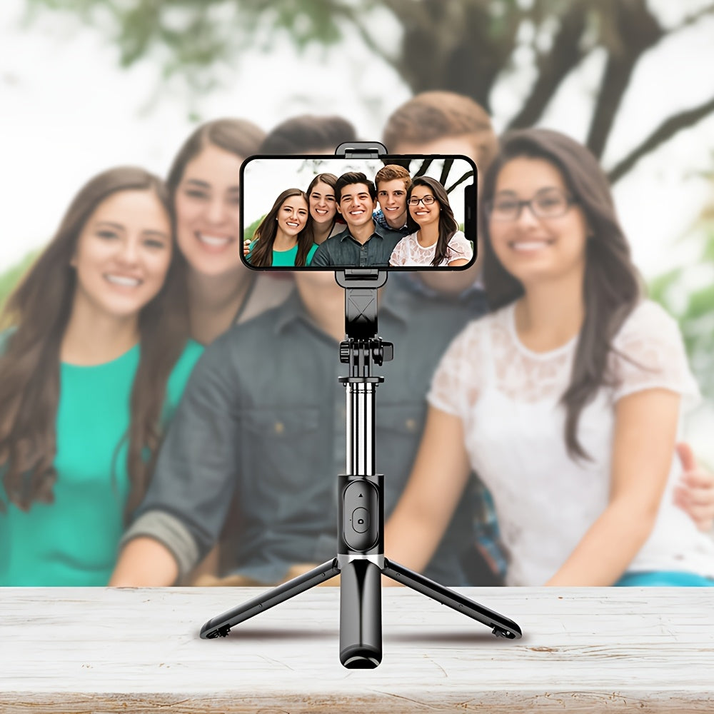 40-Inch Telescopic Selfie Stick Tripod – 360° Rotation, Wireless Remote & Floor-Standing Stand for iPhone/Android, Vlogging & Live Streaming