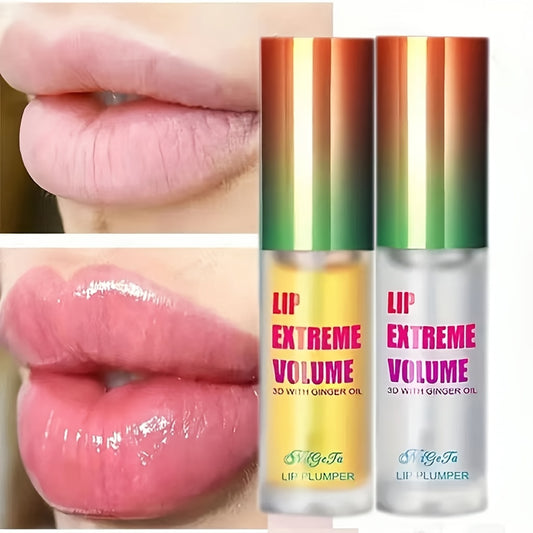 Instant Lip Enhancement Essence 2pcs- Lasting Fullness Thickening Moisturizing Oil for All Skin Types Plumps and Smoothens Lips