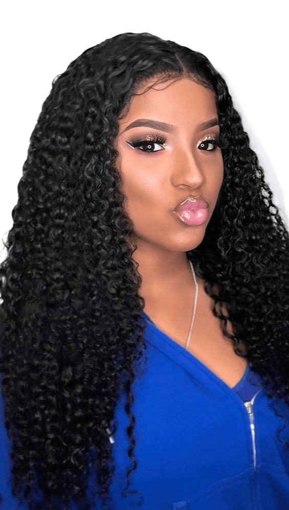 10A Grade 3/4 Kinky Curly Human Hair bundles with 4x4 Closures & 13x4 frontals