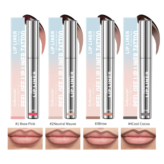 Peel-Off Lip Tint Tattoo Set – 4 Matte Velvet Shades, Long-Lasting Waterproof & Transfer-Proof Lip Color