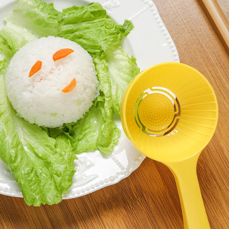 Non-Stick Rice Ball Mold Spoon – DIY Rice Scoop for Shaping Rice Balls & Serving Porridge Essential Kitchen Tool