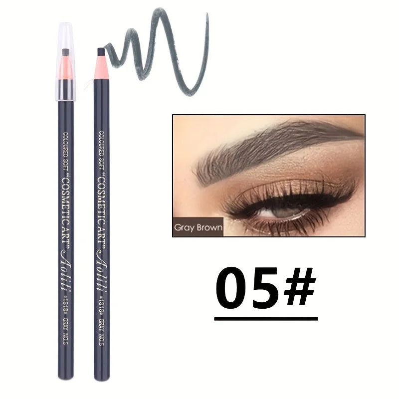 12Pcs Tear-Off Pull Line Eyebrow Pencil – No Sharpening Needed Natural Finish
