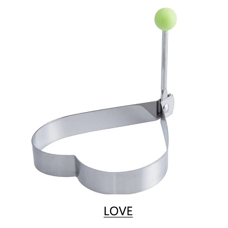 5pcs Stainless Steel Egg Frying Machine Egg Frying Machine Breakfast Baking Model Heart-Shaped Egg Frying Machine Gadge