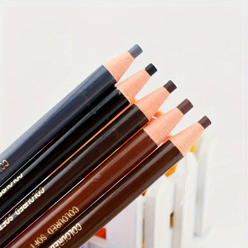 12Pcs Tear-Off Pull Line Eyebrow Pencil – No Sharpening Needed Natural Finish