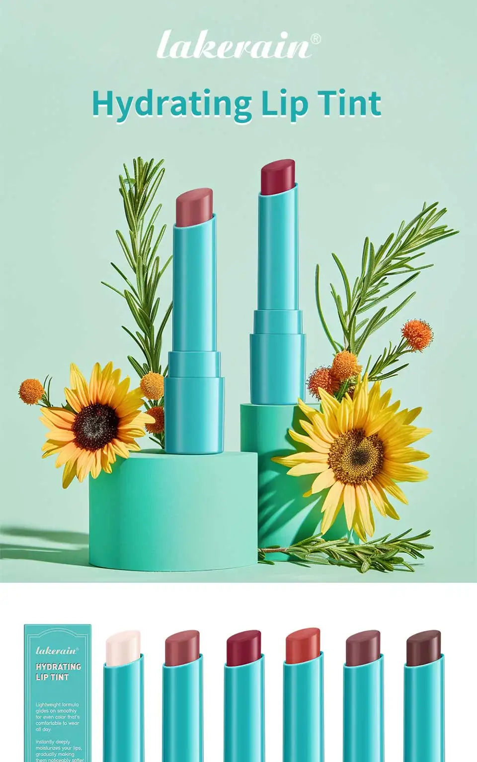 Hydrating Tinted Lip Balm – Long-Lasting Moisture Jelly-Like Tint with Natural Color Korean Lip Makeup