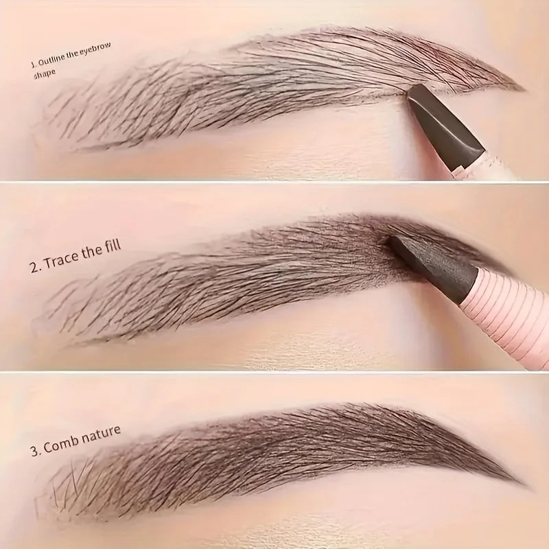 12Pcs Tear-Off Pull Line Eyebrow Pencil – No Sharpening Needed Natural Finish