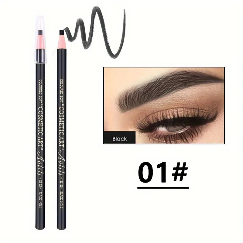 12Pcs Tear-Off Pull Line Eyebrow Pencil – No Sharpening Needed Natural Finish