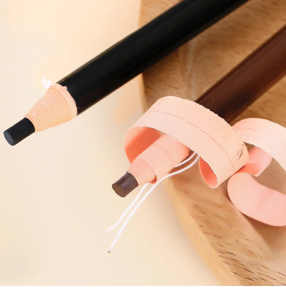 12Pcs Tear-Off Pull Line Eyebrow Pencil – No Sharpening Needed Natural Finish