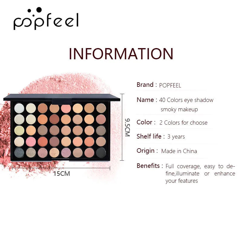POPFEEL Professional Eye Makeup Gift Set – All-in-One Eye Kit with Eyeshadow Palette Eyeliner, Brow Pencil & Mascara