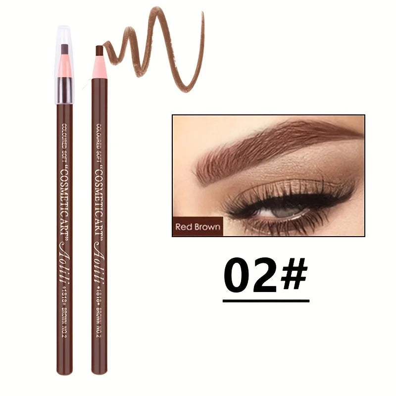 12Pcs Tear-Off Pull Line Eyebrow Pencil – No Sharpening Needed Natural Finish