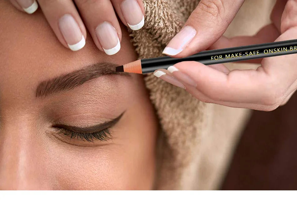 12Pcs Tear-Off Pull Line Eyebrow Pencil – No Sharpening Needed Natural Finish