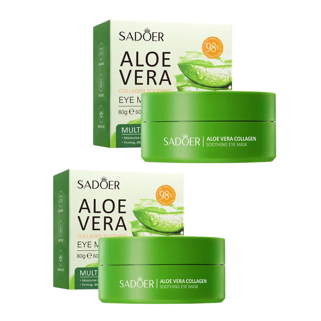 Aloe Vera Eye Masks – Hydrating & Soothing with Rich Aloe Vera Essence, Perfect for Winter & Spring Skincare, Great as a New Year Gift