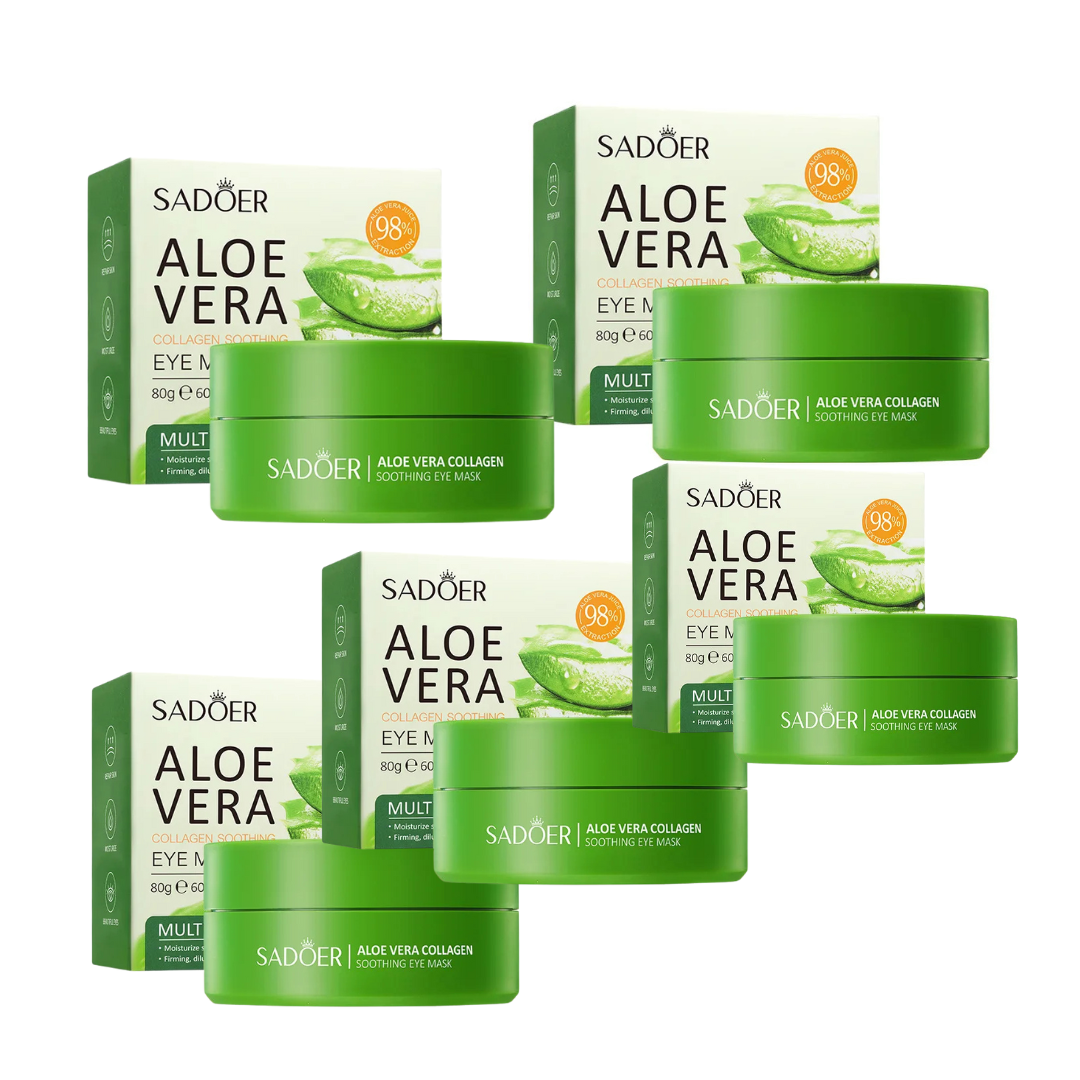 Aloe Vera Eye Masks – Hydrating & Soothing with Rich Aloe Vera Essence, Perfect for Winter & Spring Skincare, Great as a New Year Gift