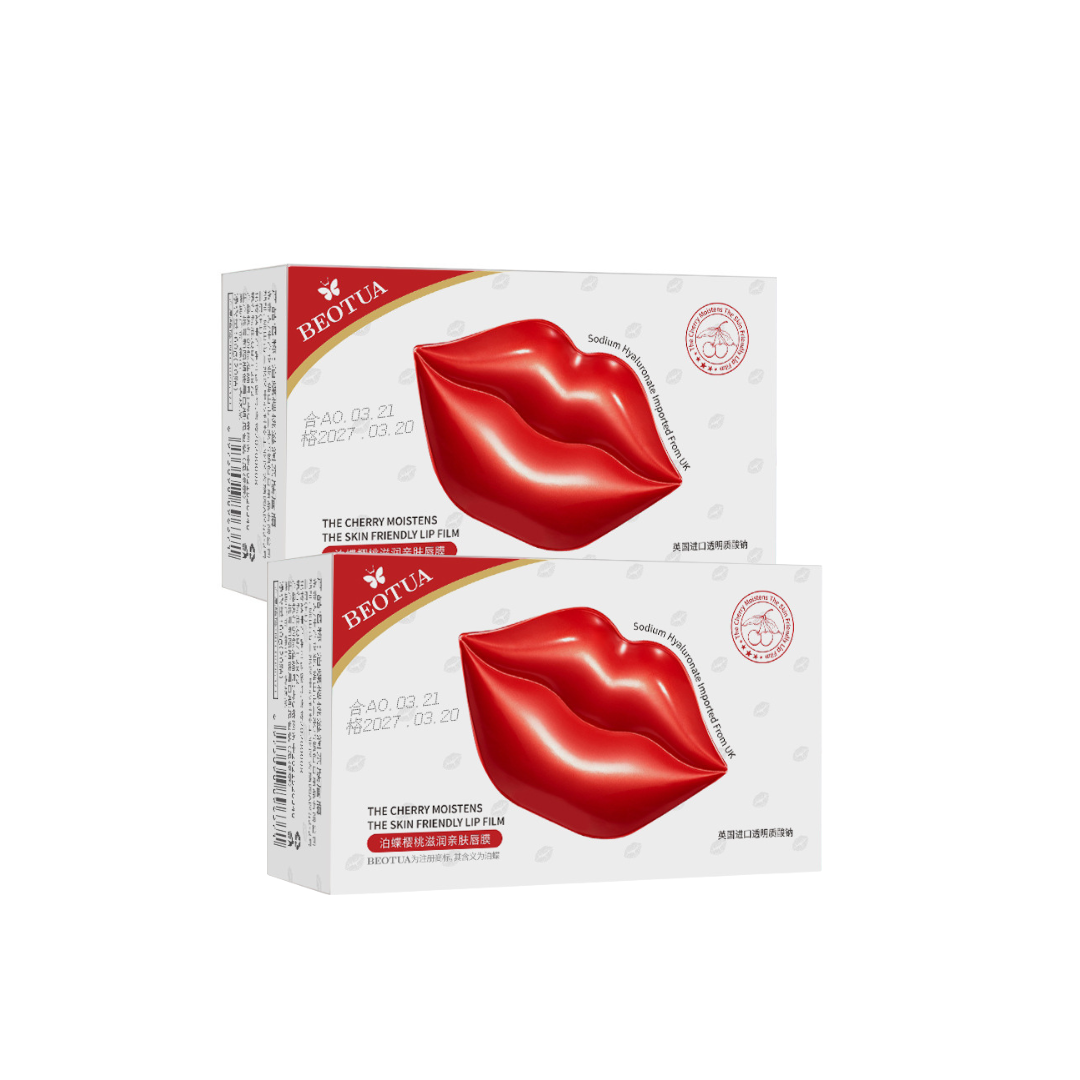 20pcs Cherry Vitamin Lip Masks – Moisturizing Lip Patches with Cherry Extract to Brighten Remove Dead Skin & Improve Dry Lips Gift for Women