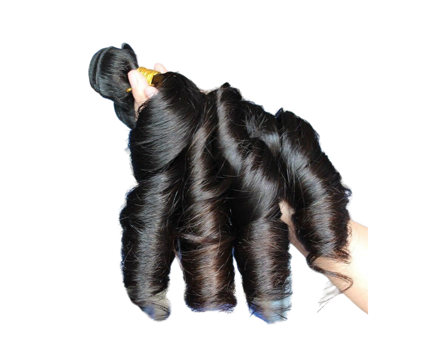 10A Grade 3/4 Romance Curl Fumi Human Hair bundles with 4x4 Closures &