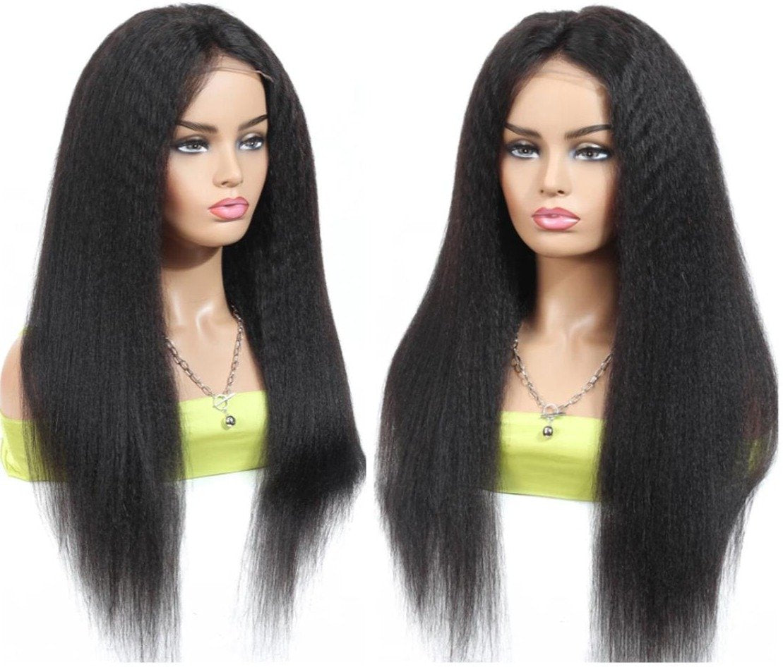 BeuMax Brazilian 13x4 Kinky Straight Lace Front Human Hair Wigs