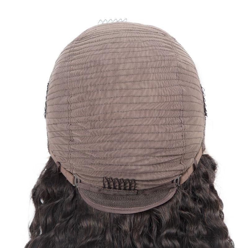 13x4 HD Transparent Lace Front Loose Curly Human Hair Wigs 200% Density