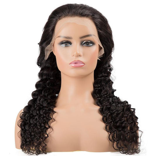 Loose Deep Wave 13x6 Transparent Lace Frontal Brazilian Human Hair Wig